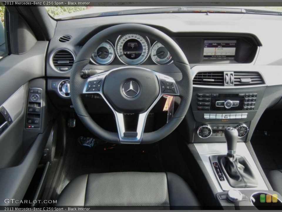 Black Interior Dashboard for the 2013 Mercedes-Benz C 250 Sport #74856360