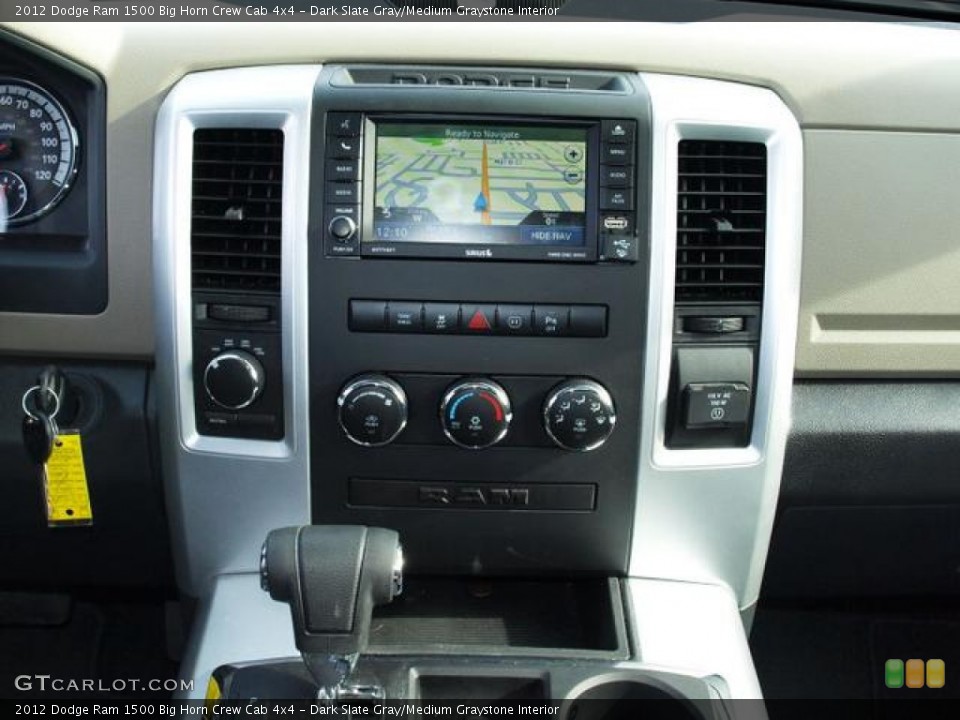 Dark Slate Gray/Medium Graystone Interior Controls for the 2012 Dodge Ram 1500 Big Horn Crew Cab 4x4 #74857755