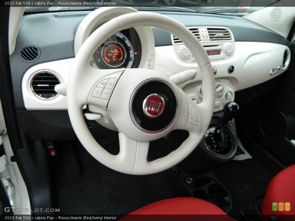 Rosso/Avorio (Red/Ivory) Interior Dashboard for the 2013 Fiat 500 c cabrio Pop #74858672
