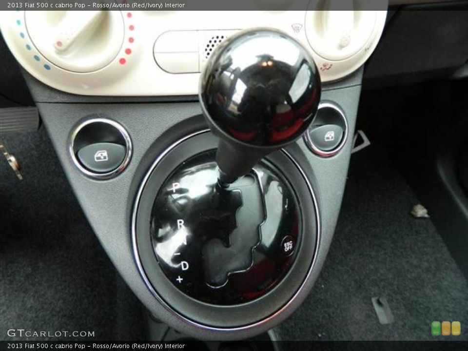 Rosso/Avorio (Red/Ivory) Interior Transmission for the 2013 Fiat 500 c cabrio Pop #74858684