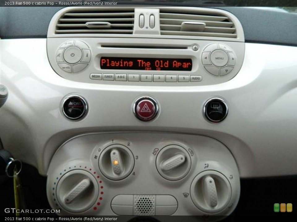 Rosso/Avorio (Red/Ivory) Interior Controls for the 2013 Fiat 500 c cabrio Pop #74858702