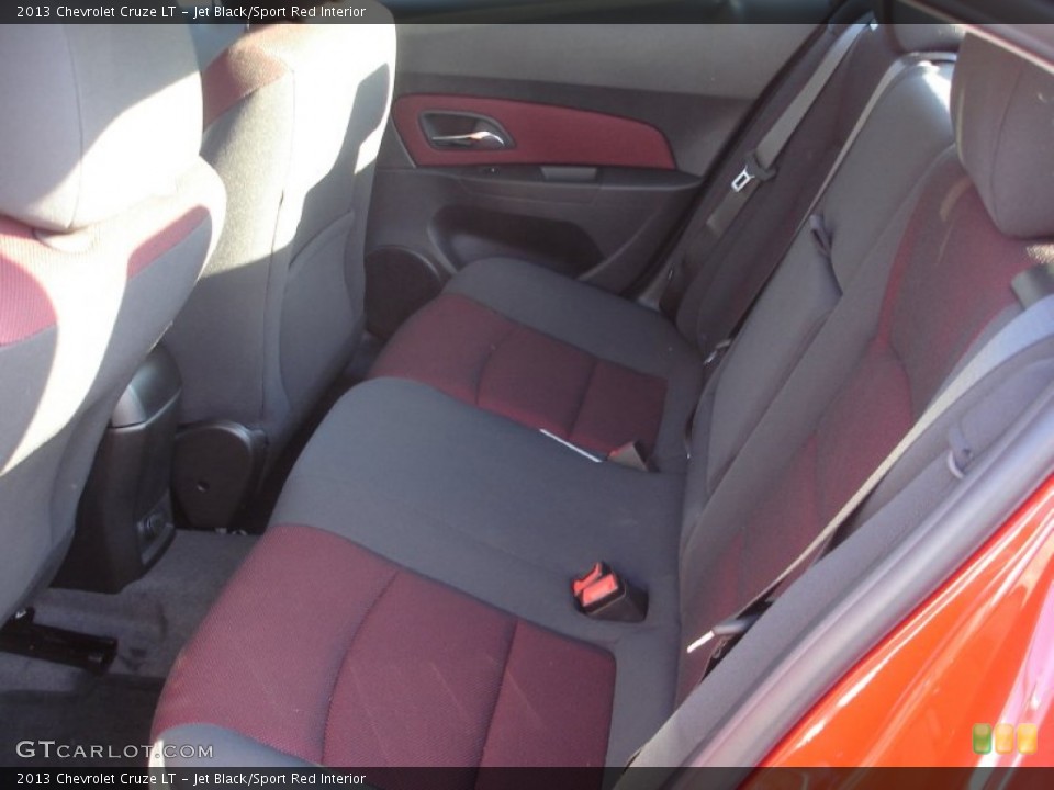 Jet Black/Sport Red Interior Rear Seat for the 2013 Chevrolet Cruze LT #74859067