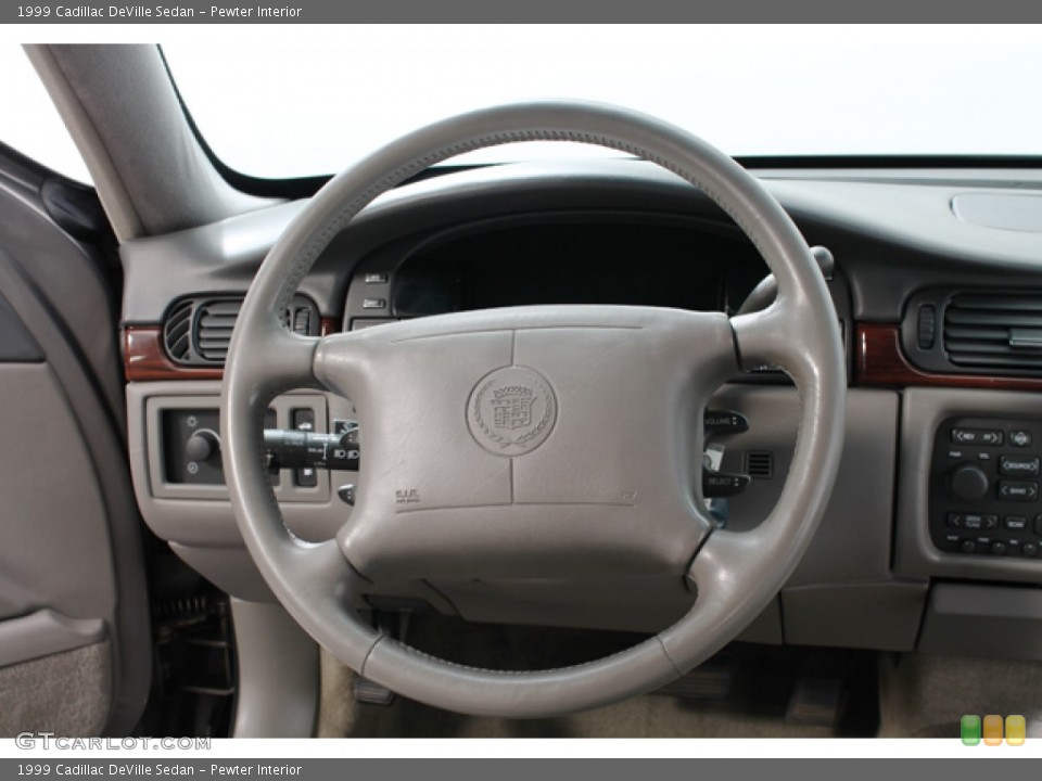 Pewter Interior Steering Wheel for the 1999 Cadillac DeVille Sedan #74860135