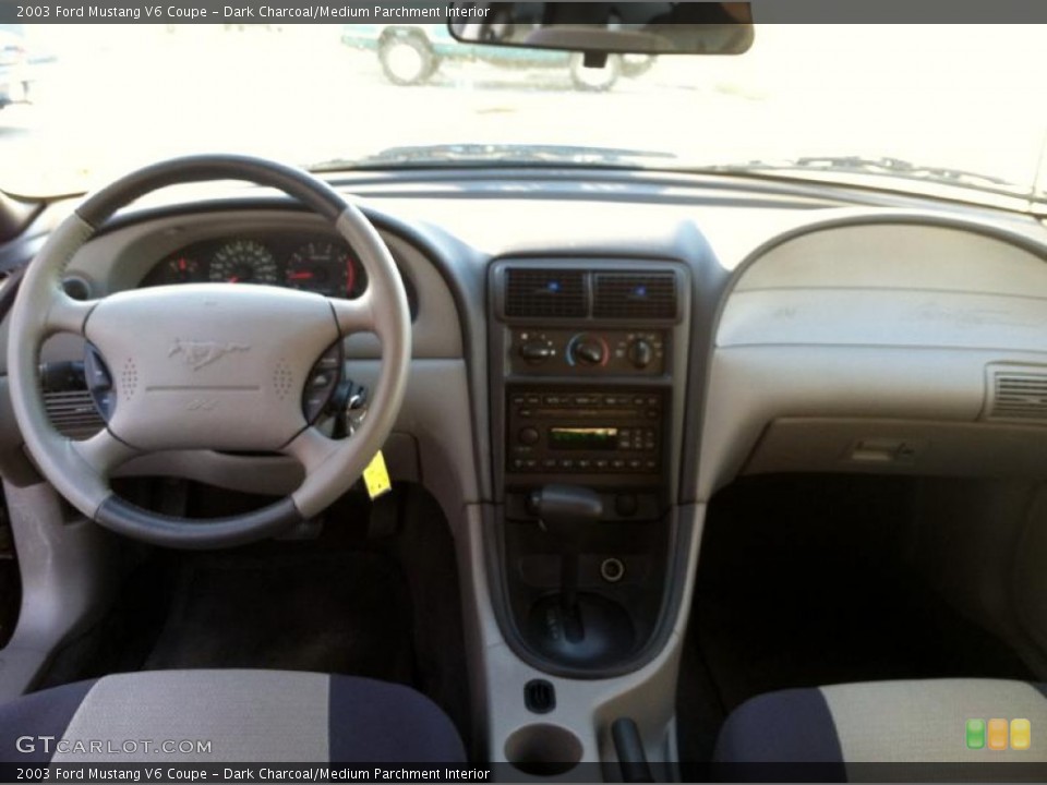 Dark Charcoal/Medium Parchment Interior Dashboard for the 2003 Ford Mustang V6 Coupe #74861198