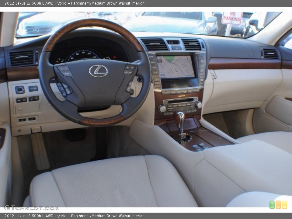 Parchment/Medium Brown Walnut 2012 Lexus LS Interiors