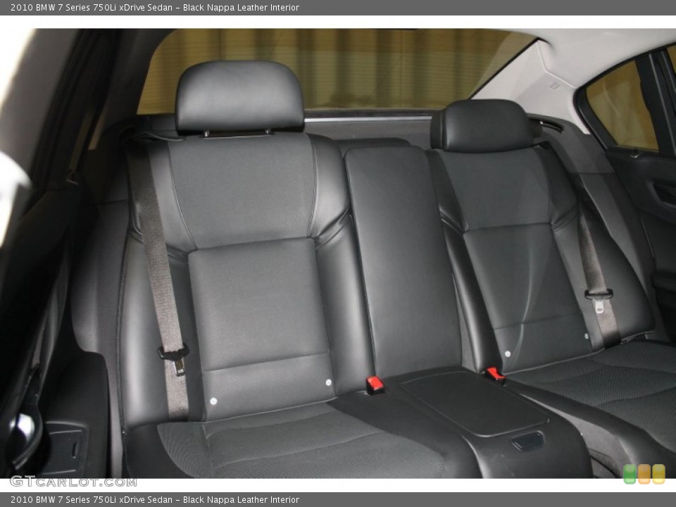 Black Nappa Leather Interior Rear Seat for the 2010 BMW 7 Series 750Li xDrive Sedan #74866223
