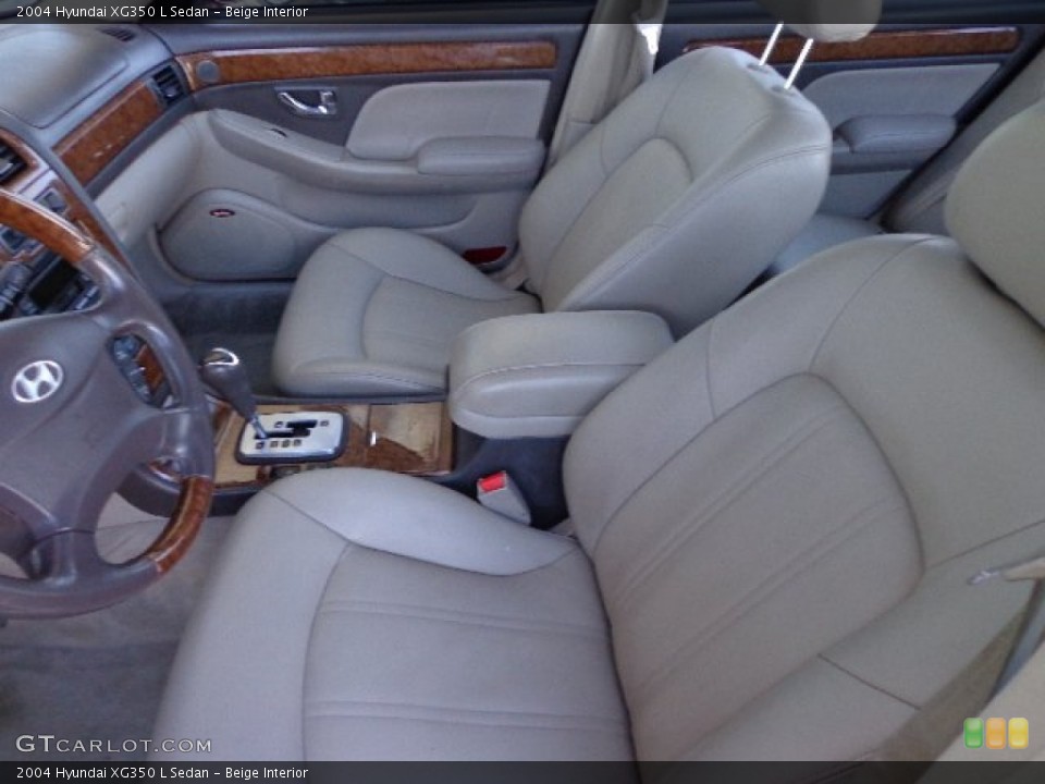 Beige Interior Front Seat for the 2004 Hyundai XG350 L Sedan #74866643