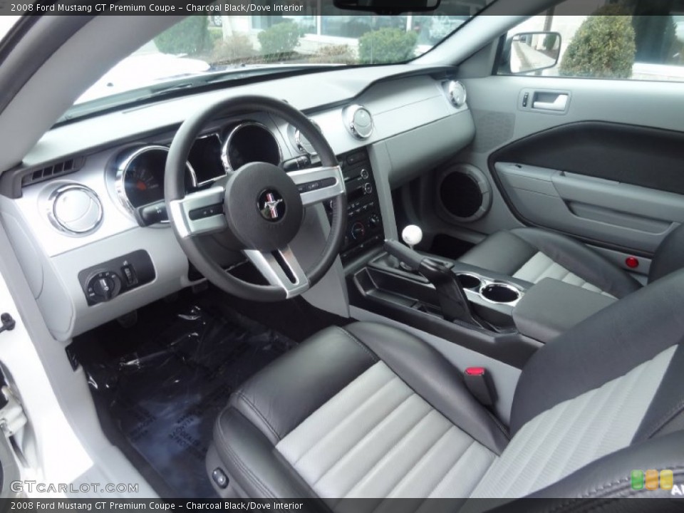 Charcoal Black/Dove Interior Prime Interior for the 2008 Ford Mustang GT Premium Coupe #74867429