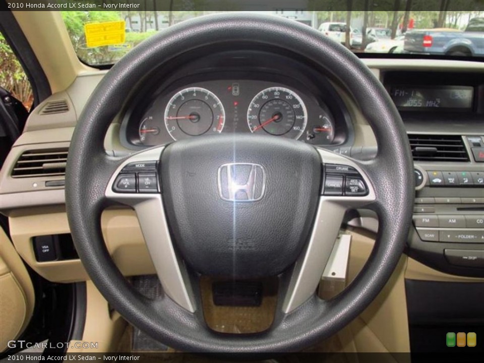 Ivory Interior Steering Wheel for the 2010 Honda Accord LX Sedan #74873477