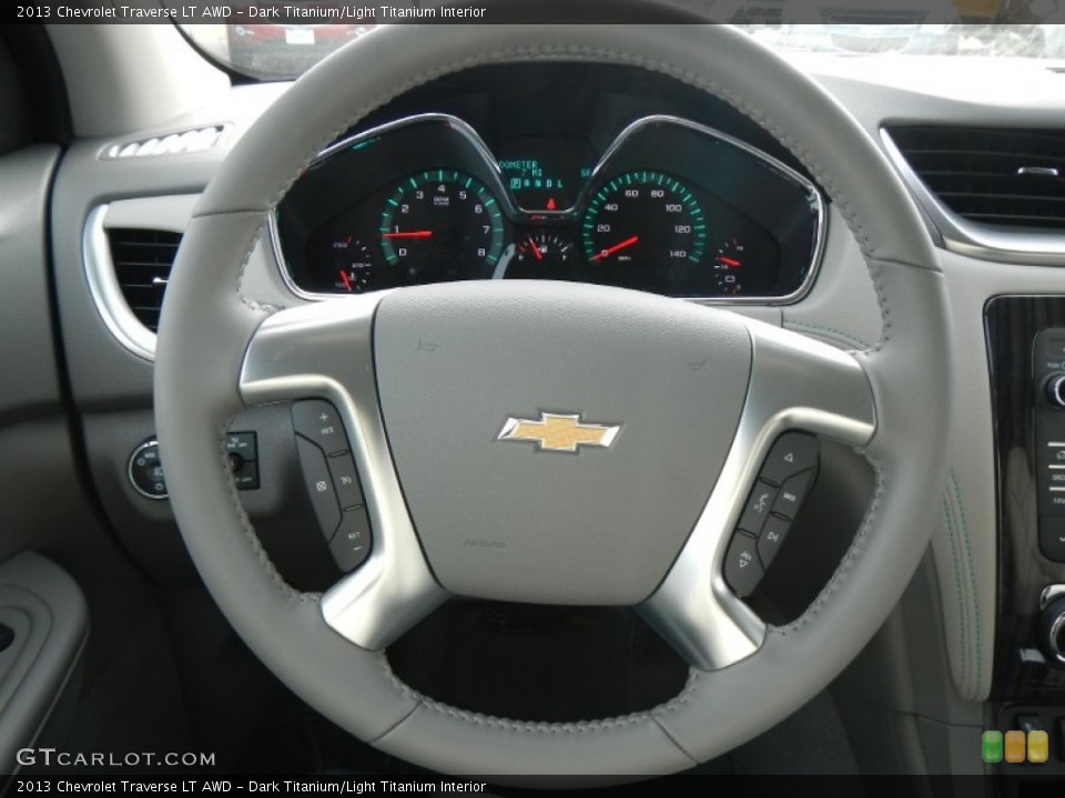 Dark Titanium/Light Titanium Interior Steering Wheel for the 2013 Chevrolet Traverse LT AWD #74878391
