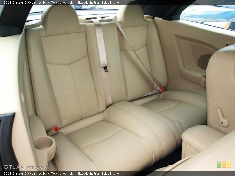 Black/Light Frost Beige Interior Rear Seat for the 2013 Chrysler 200 Limited Hard Top Convertible #74880981