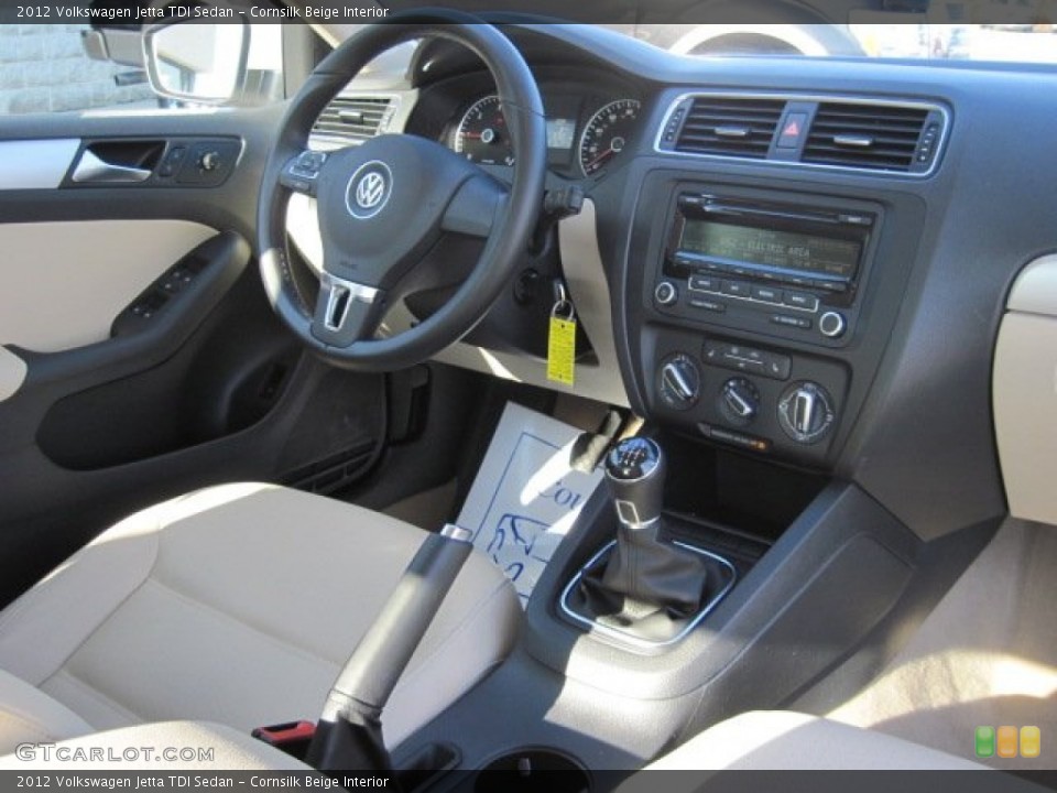 Cornsilk Beige Interior Photo for the 2012 Volkswagen Jetta TDI Sedan #74881135