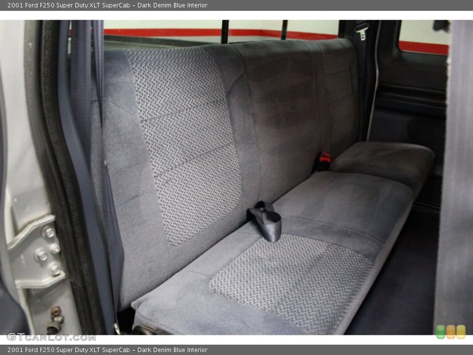 Dark Denim Blue Interior Rear Seat for the 2001 Ford F250 Super Duty XLT SuperCab #74882533