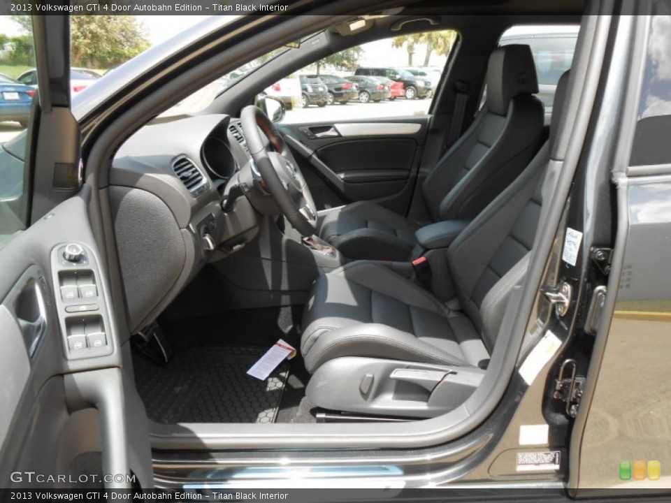 Titan Black Interior Front Seat for the 2013 Volkswagen GTI 4 Door Autobahn Edition #74882544
