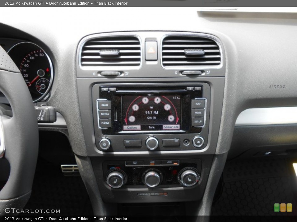 Titan Black Interior Controls for the 2013 Volkswagen GTI 4 Door Autobahn Edition #74882679