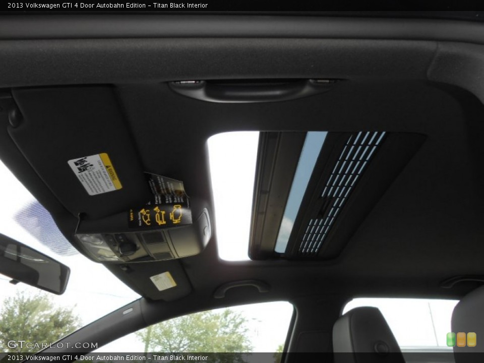 Titan Black Interior Sunroof for the 2013 Volkswagen GTI 4 Door Autobahn Edition #74882790