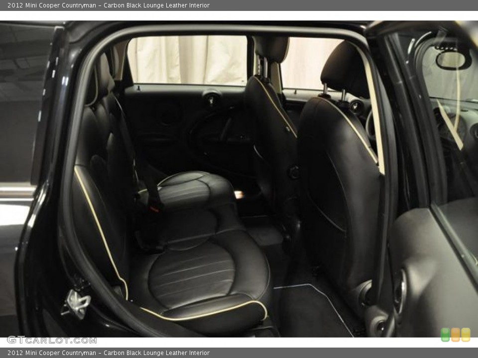 Carbon Black Lounge Leather Interior Rear Seat for the 2012 Mini Cooper Countryman #74884143
