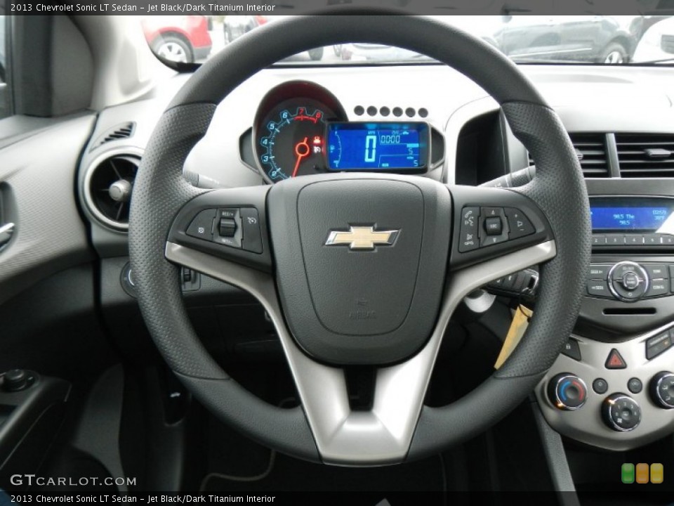 Jet Black/Dark Titanium Interior Steering Wheel for the 2013 Chevrolet Sonic LT Sedan #74884830