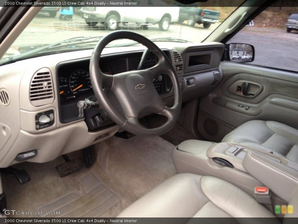 Neutral Interior Prime Interior for the 2000 Chevrolet Silverado 3500 LS Crew Cab 4x4 Dually #74885692