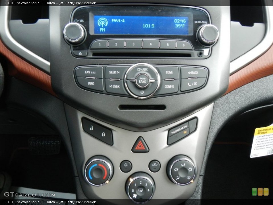 Jet Black/Brick Interior Controls for the 2013 Chevrolet Sonic LT Hatch #74886224