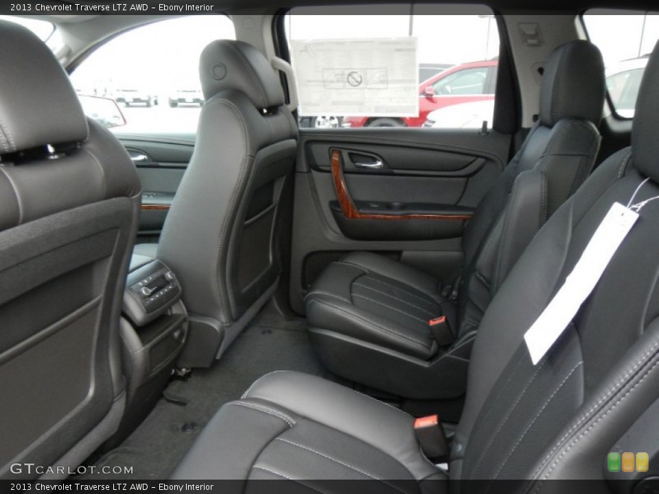 Ebony Interior Rear Seat for the 2013 Chevrolet Traverse LTZ AWD #74887207