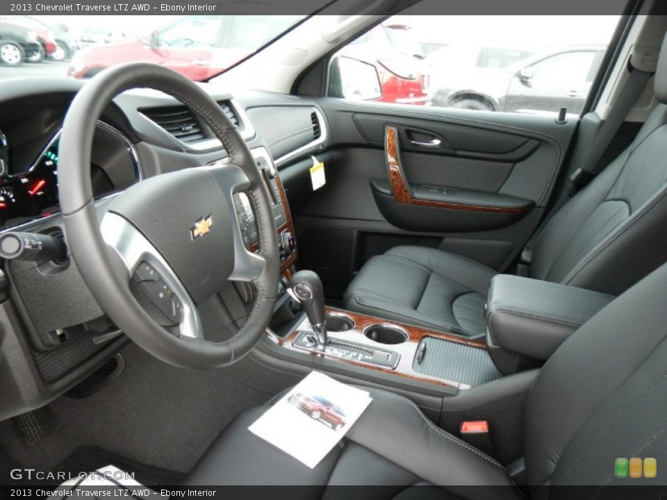 Ebony Interior Photo for the 2013 Chevrolet Traverse LTZ AWD #74887946