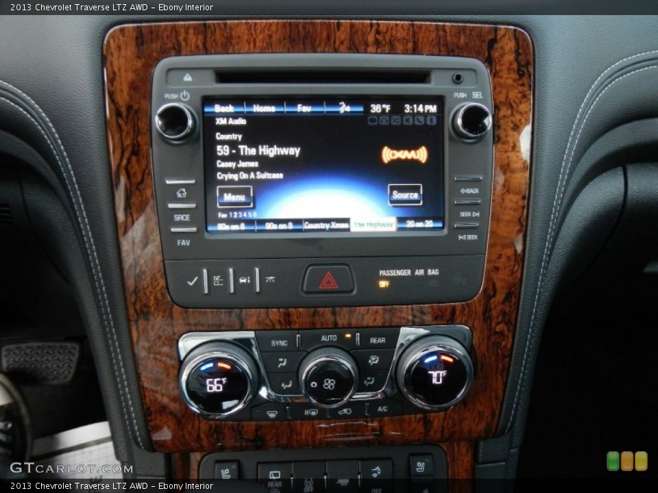 Ebony Interior Controls for the 2013 Chevrolet Traverse LTZ AWD #74887995
