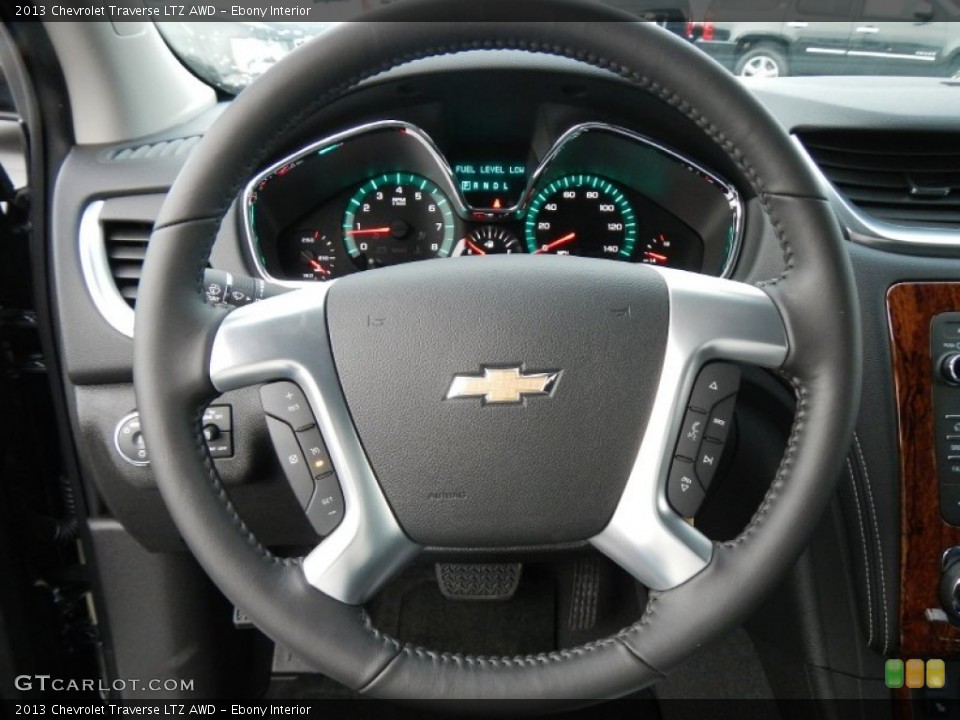 Ebony Interior Steering Wheel for the 2013 Chevrolet Traverse LTZ AWD #74888016