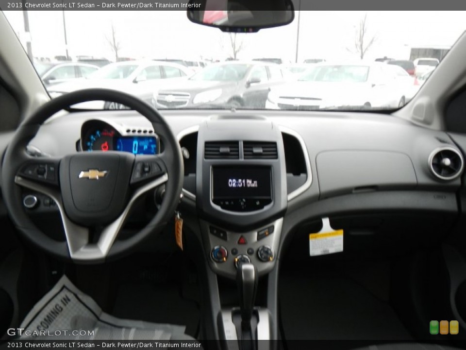 Dark Pewter/Dark Titanium Interior Dashboard for the 2013 Chevrolet Sonic LT Sedan #74889459