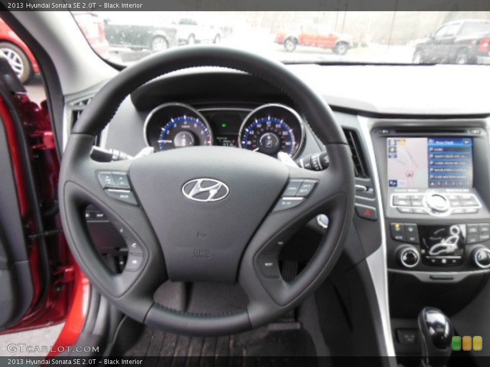 Black Interior Steering Wheel for the 2013 Hyundai Sonata SE 2.0T #74889718