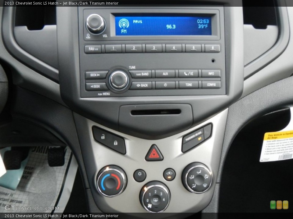 Jet Black/Dark Titanium Interior Controls for the 2013 Chevrolet Sonic LS Hatch #74890680