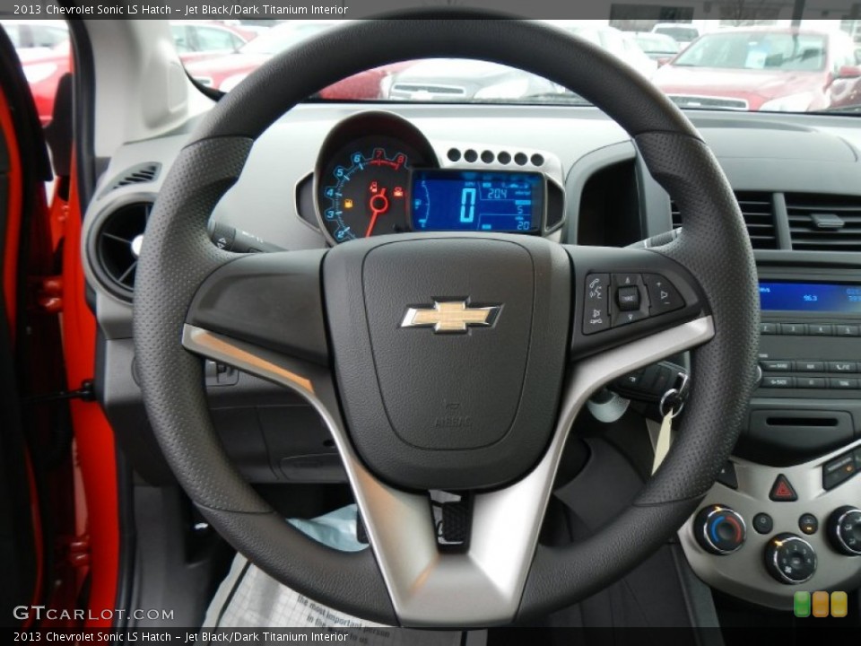 Jet Black/Dark Titanium Interior Steering Wheel for the 2013 Chevrolet Sonic LS Hatch #74890695