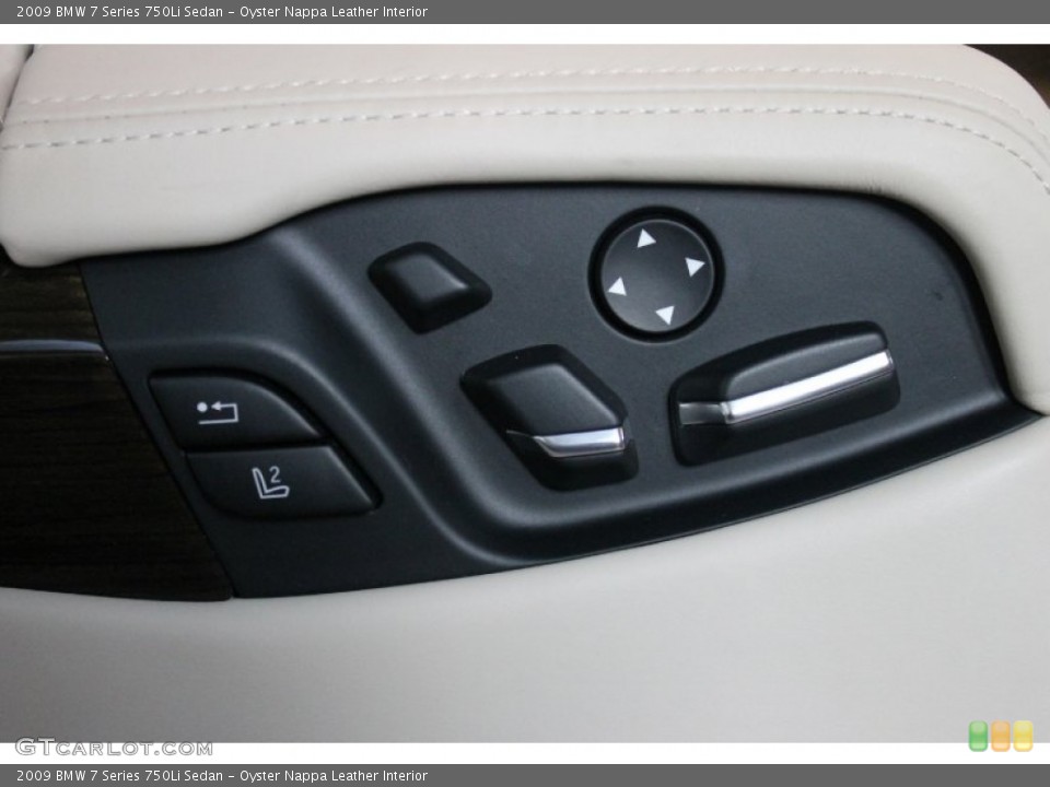 Oyster Nappa Leather Interior Controls for the 2009 BMW 7 Series 750Li Sedan #74890853