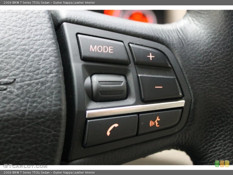 Oyster Nappa Leather Interior Controls for the 2009 BMW 7 Series 750Li Sedan #74890932