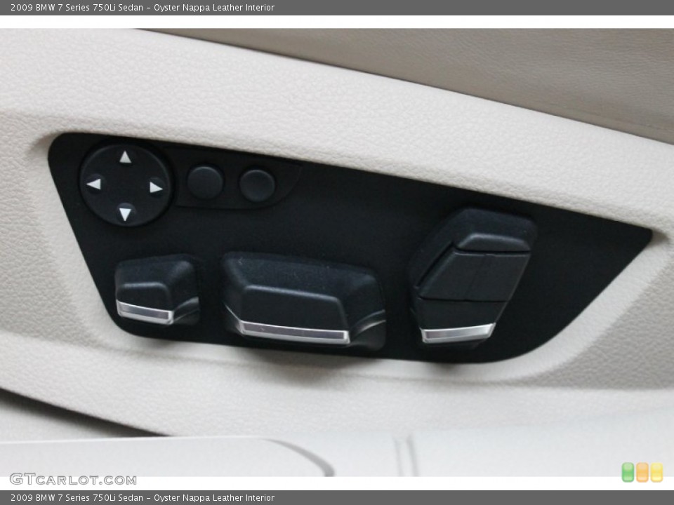 Oyster Nappa Leather Interior Controls for the 2009 BMW 7 Series 750Li Sedan #74891012