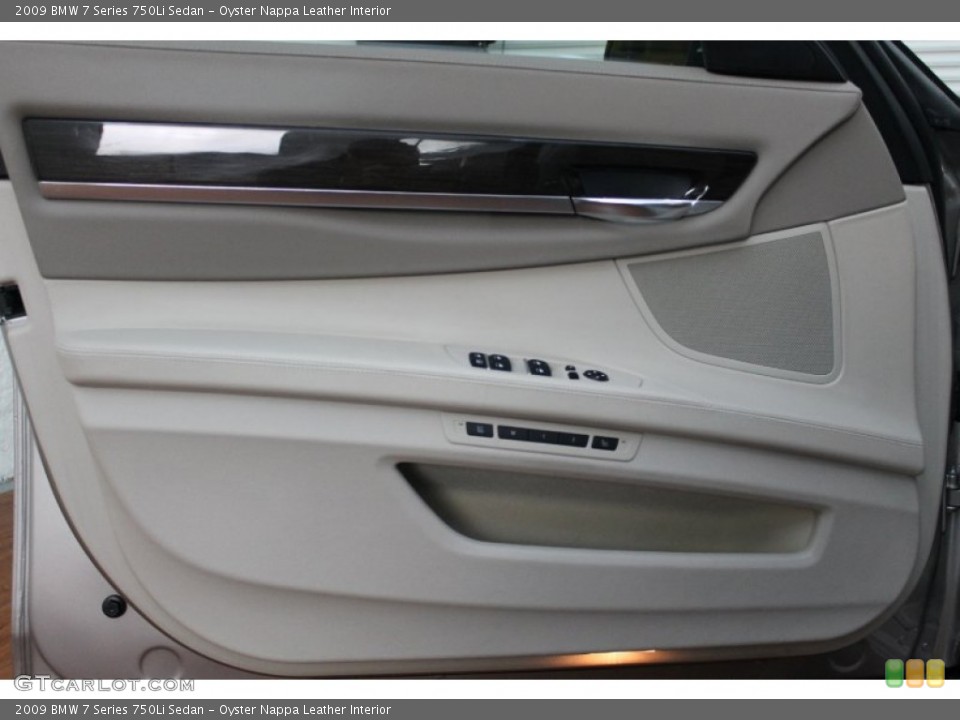 Oyster Nappa Leather Interior Door Panel for the 2009 BMW 7 Series 750Li Sedan #74891031