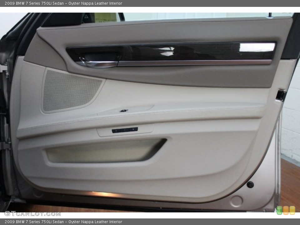 Oyster Nappa Leather Interior Door Panel for the 2009 BMW 7 Series 750Li Sedan #74891050