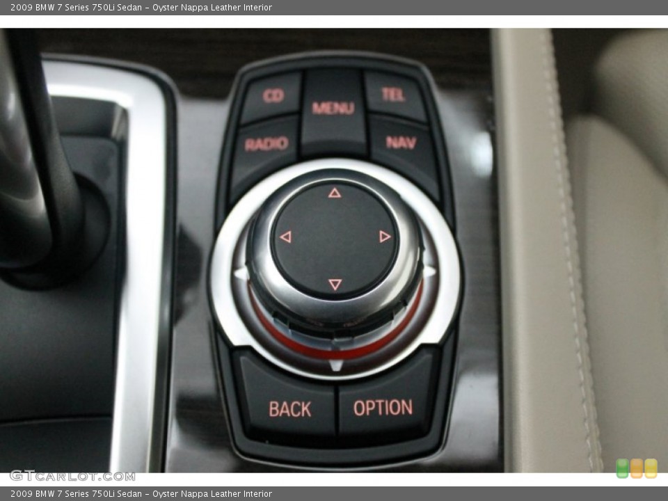 Oyster Nappa Leather Interior Controls for the 2009 BMW 7 Series 750Li Sedan #74891187