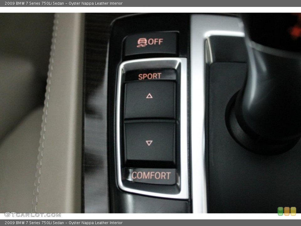 Oyster Nappa Leather Interior Controls for the 2009 BMW 7 Series 750Li Sedan #74891207