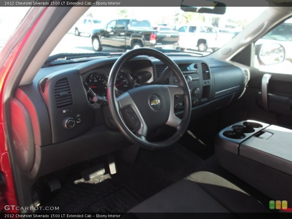 Ebony Interior Dashboard for the 2012 Chevrolet Silverado 1500 LT Extended Cab #74892751