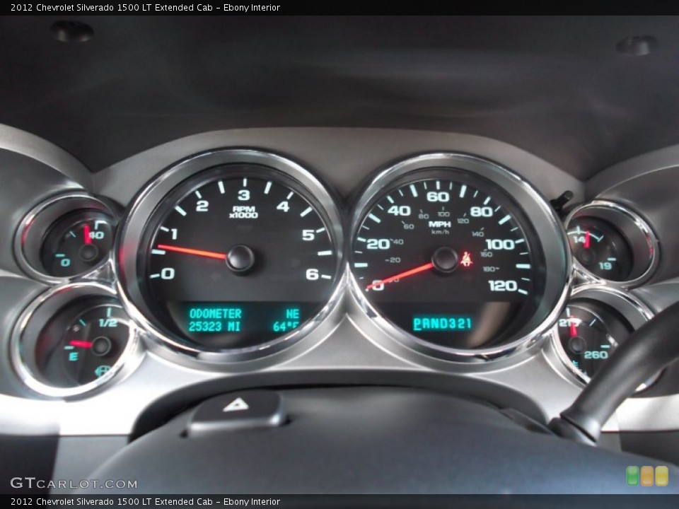Ebony Interior Gauges for the 2012 Chevrolet Silverado 1500 LT Extended Cab #74892816