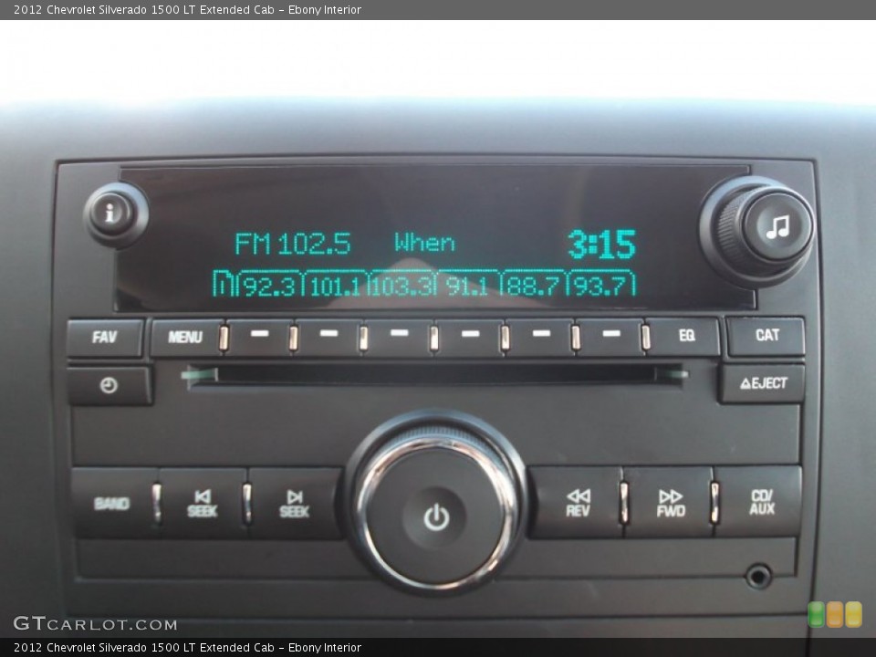 Ebony Interior Audio System for the 2012 Chevrolet Silverado 1500 LT Extended Cab #74892879