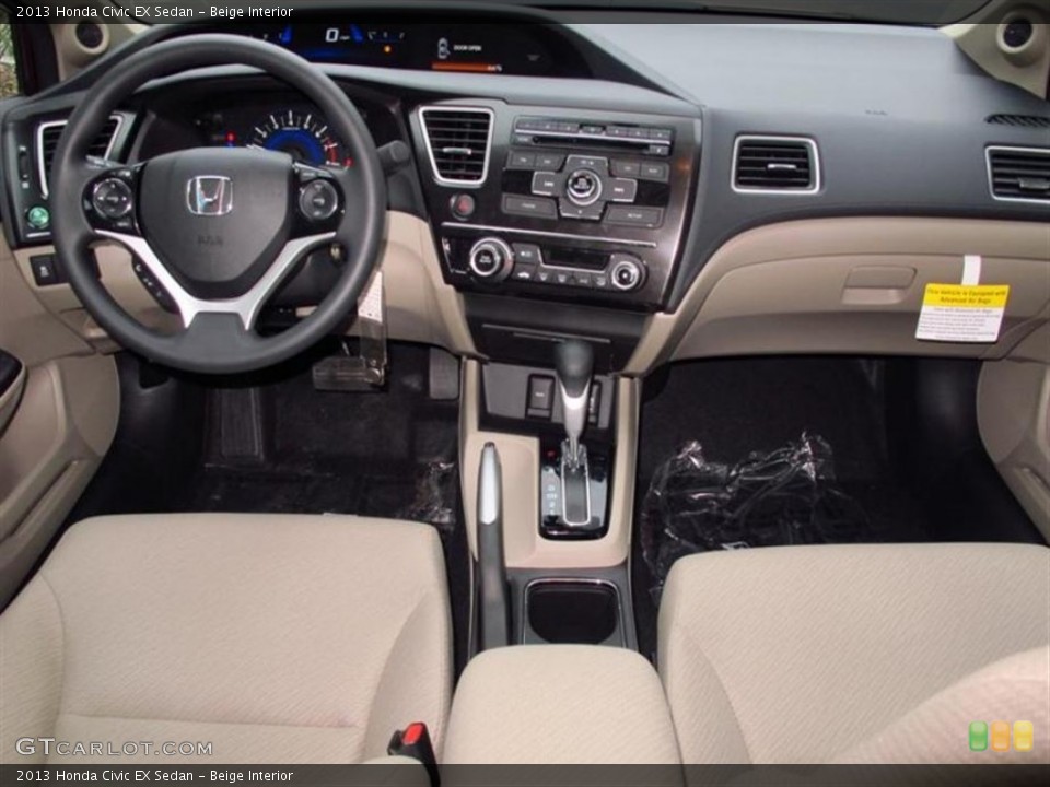 Beige Interior Dashboard for the 2013 Honda Civic EX Sedan #74893472
