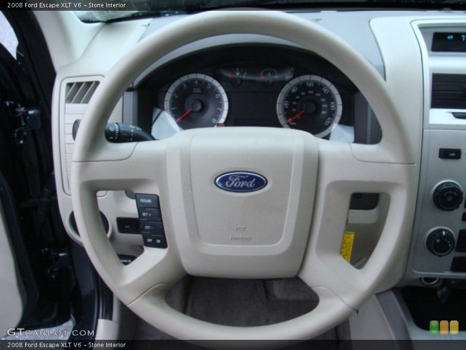 Stone Interior Steering Wheel for the 2008 Ford Escape XLT V6 #74894661