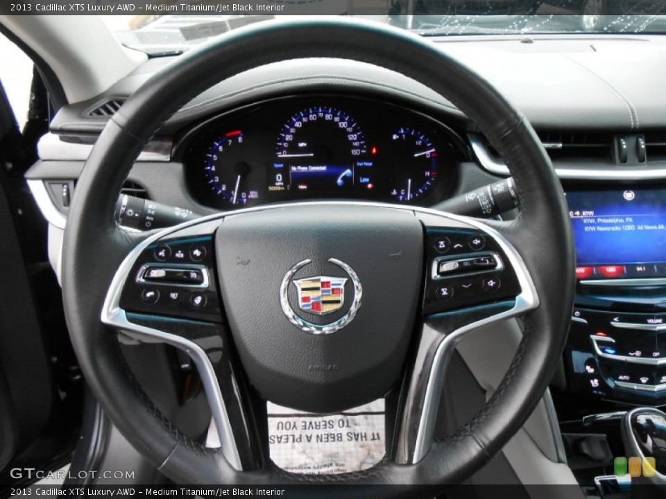 Medium Titanium/Jet Black Interior Steering Wheel for the 2013 Cadillac XTS Luxury AWD #74896986