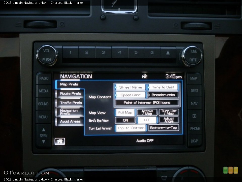 Charcoal Black Interior Controls for the 2013 Lincoln Navigator L 4x4 #74897313