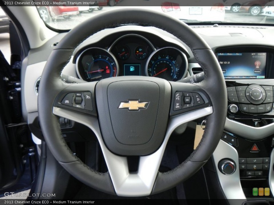 Medium Titanium Interior Steering Wheel for the 2013 Chevrolet Cruze ECO #74897658