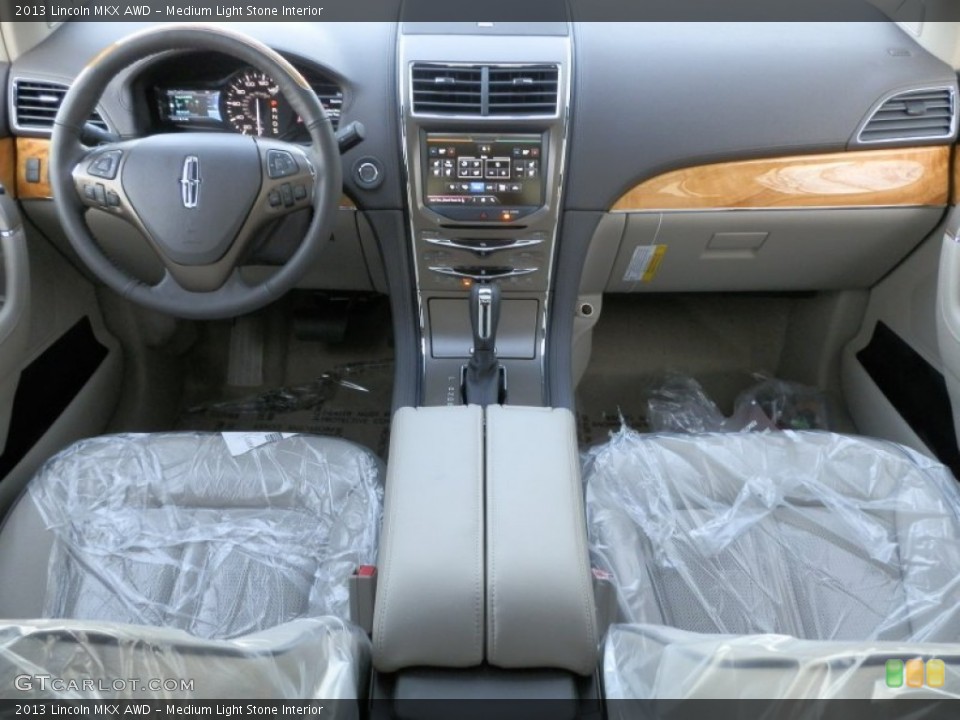 Medium Light Stone Interior Dashboard for the 2013 Lincoln MKX AWD #74897939