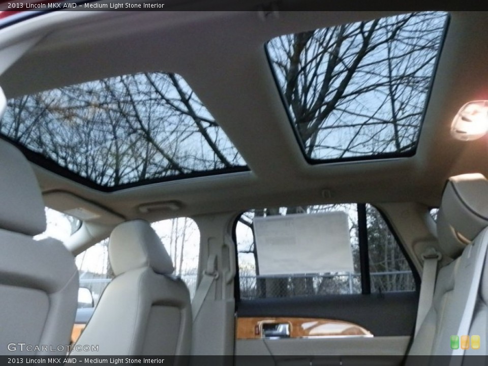 Medium Light Stone Interior Sunroof for the 2013 Lincoln MKX AWD #74898314