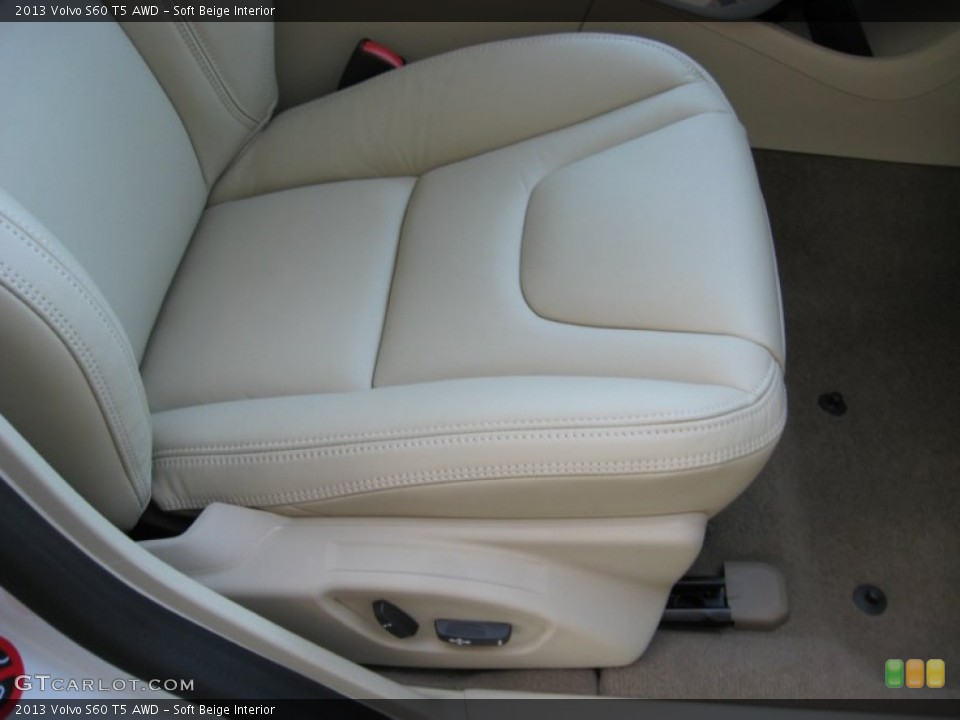 Soft Beige Interior Front Seat for the 2013 Volvo S60 T5 AWD #74901691